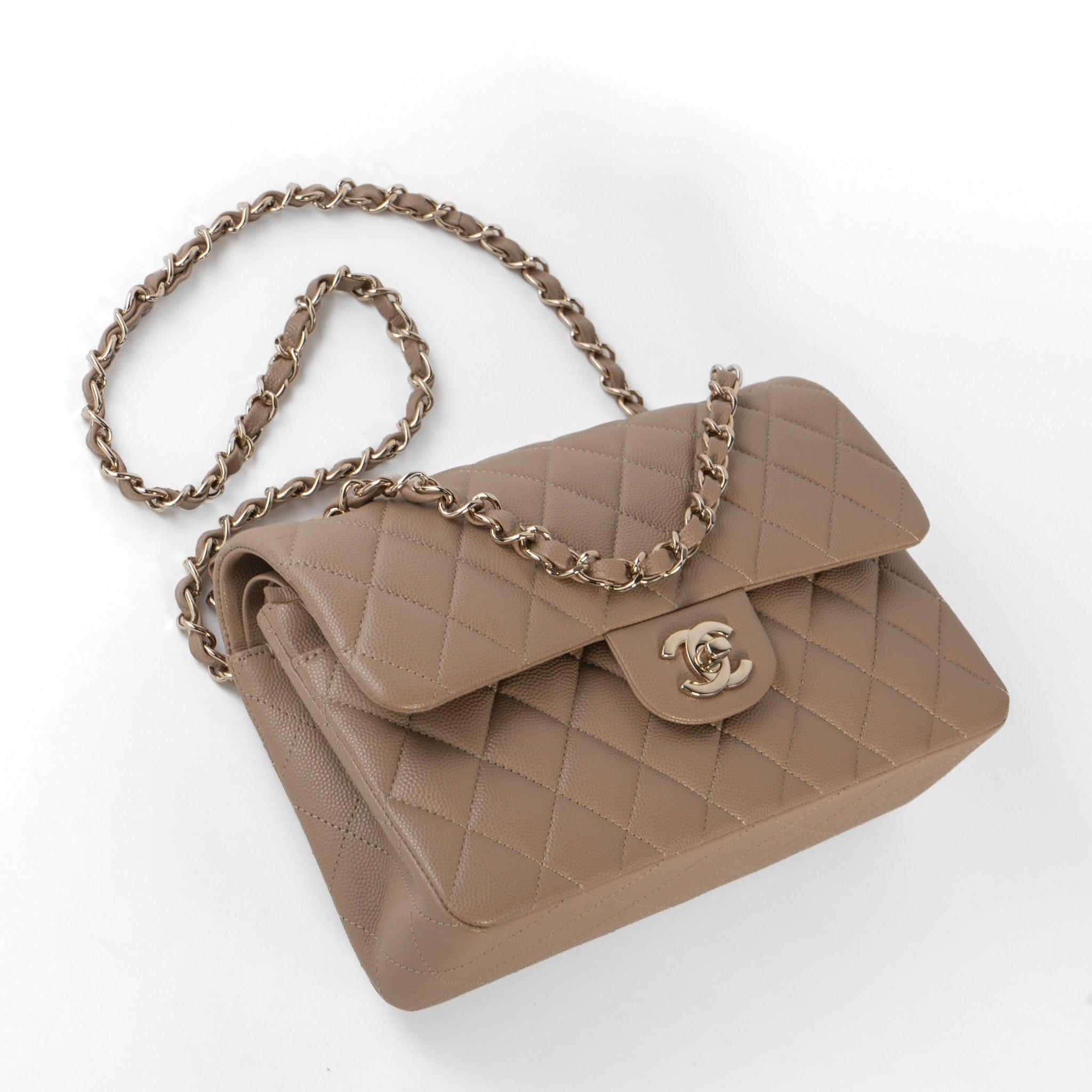 Dark beige chanel sale