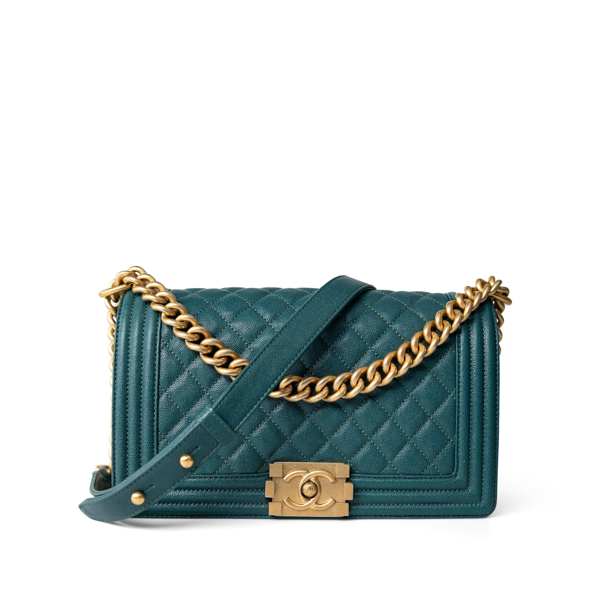 Chanel boy bag antique best sale gold hardware