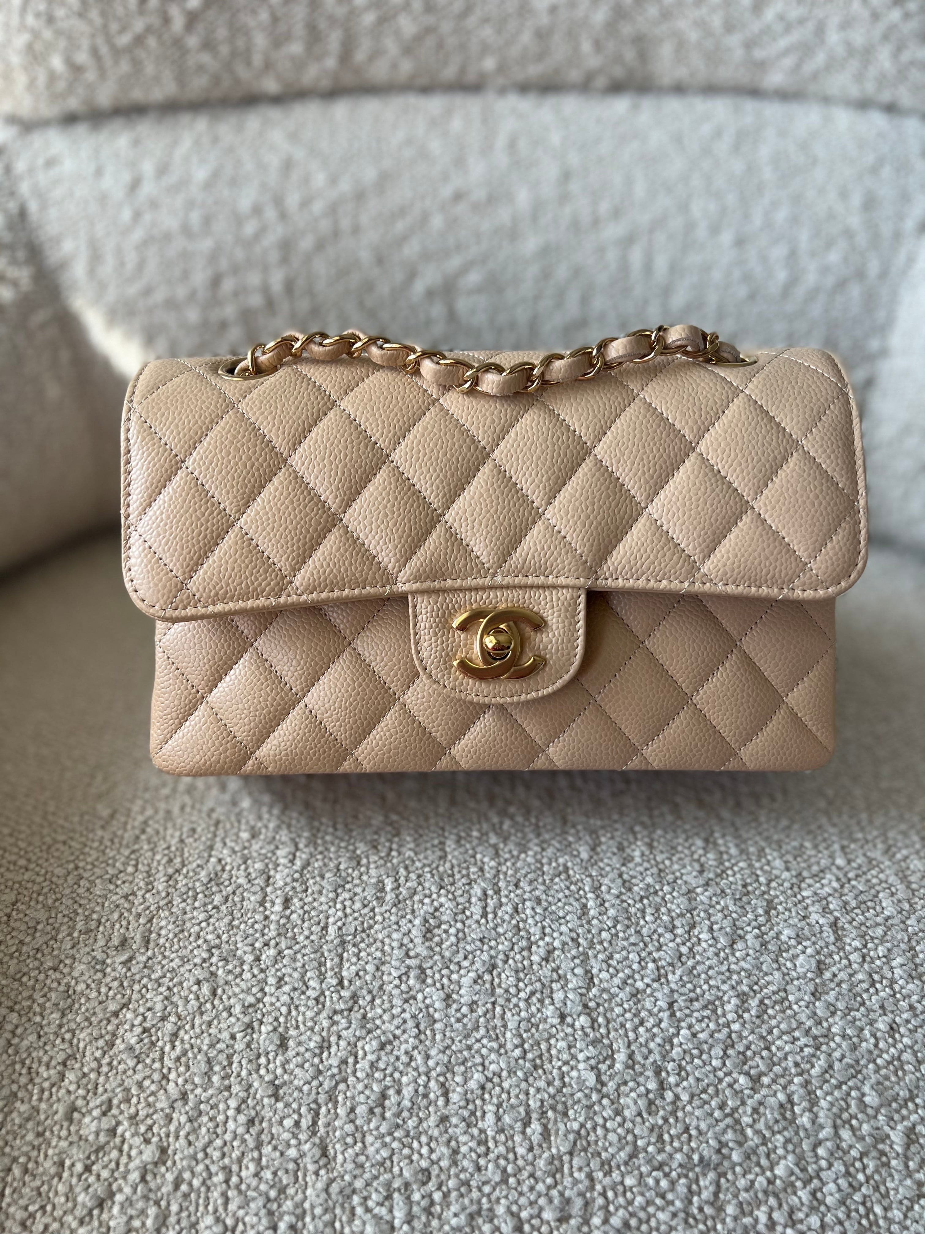 Chanel beige bag small sale