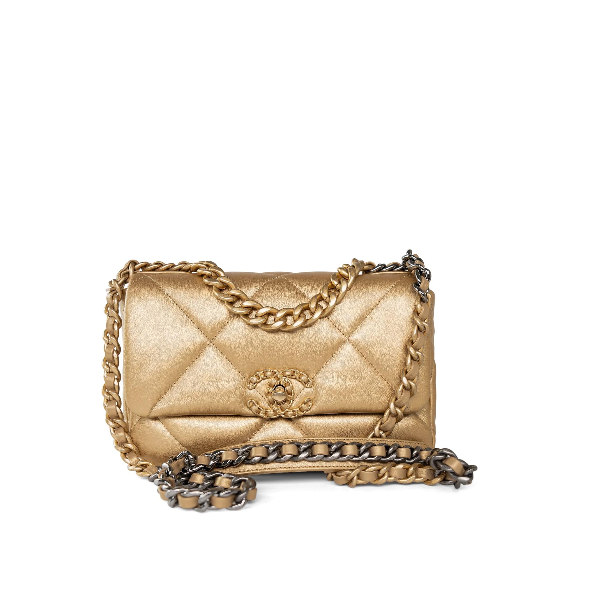 Chanel discount metallic goatskin