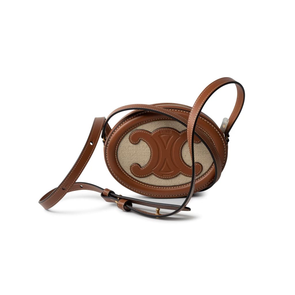 Celine Handbag Brown Celine Oval Cuir Triomphe Natural / Tan - Redeluxe