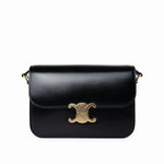 Celine Handbag Celine Triomph Black Shiny Calfskin Bag - Redeluxe