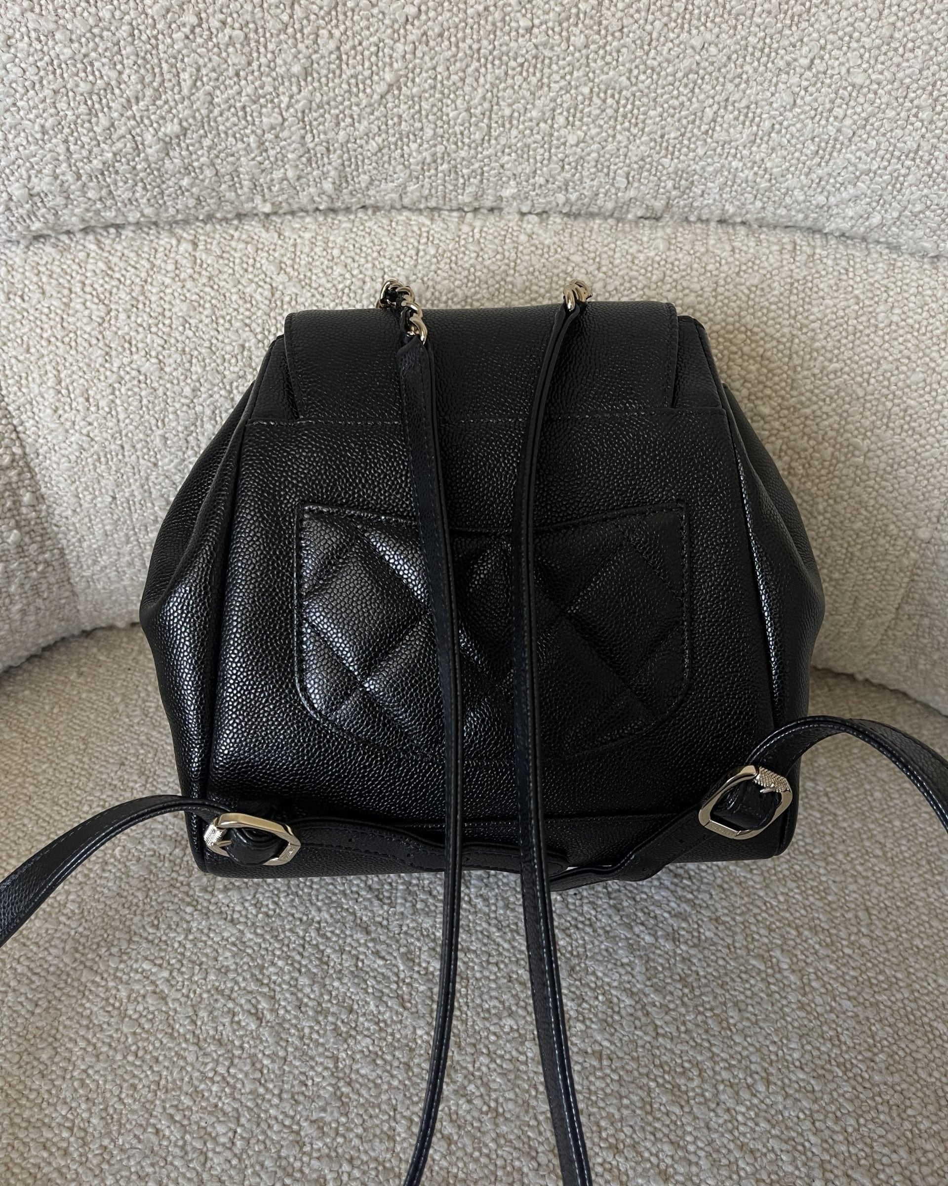 CHANEL Backpack 22B Black Caviar Backpack Small (Updated Size) LGHW - Redeluxe