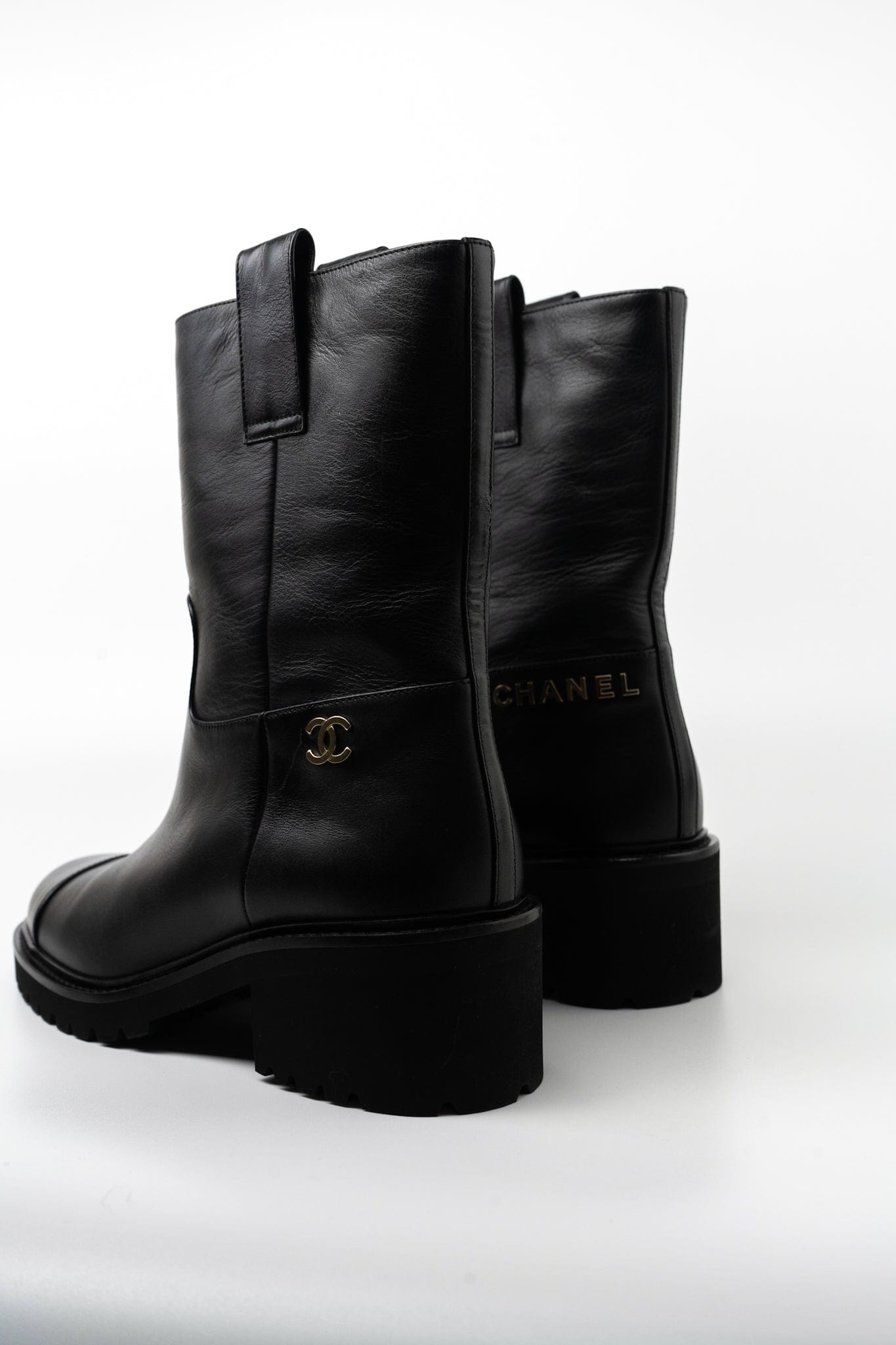 Chanel cap toe ankle boots on sale