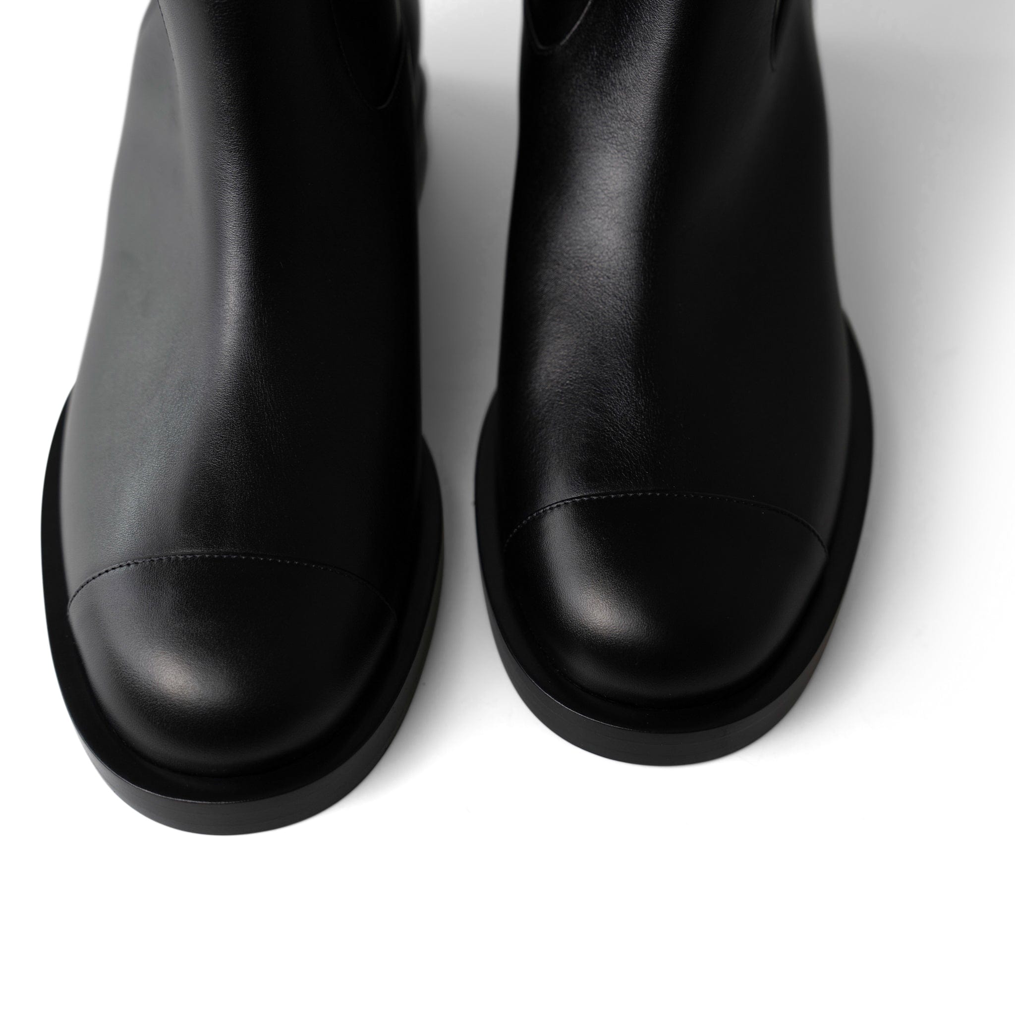 CHANEL Boots Black 23K Black Calfskin High Boots (40.5 EU / 10 US) - Redeluxe