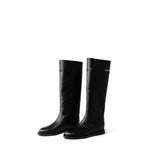 CHANEL Boots Black 23K Black Calfskin High Boots (40.5 EU / 10 US) - Redeluxe