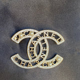 CHANEL Brooch Gold Chanel CC Brooch Pearly and Crystal - Redeluxe