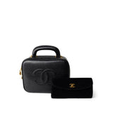 CHANEL Cosmetic Cases Black Chanel Vanity Case CC Crossbody with GHW - Redeluxe