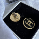 CHANEL Earrings Chanel CC Button Clip-on Earrings - Redeluxe