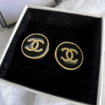 CHANEL Earrings Chanel CC Button Clip-on Earrings - Redeluxe