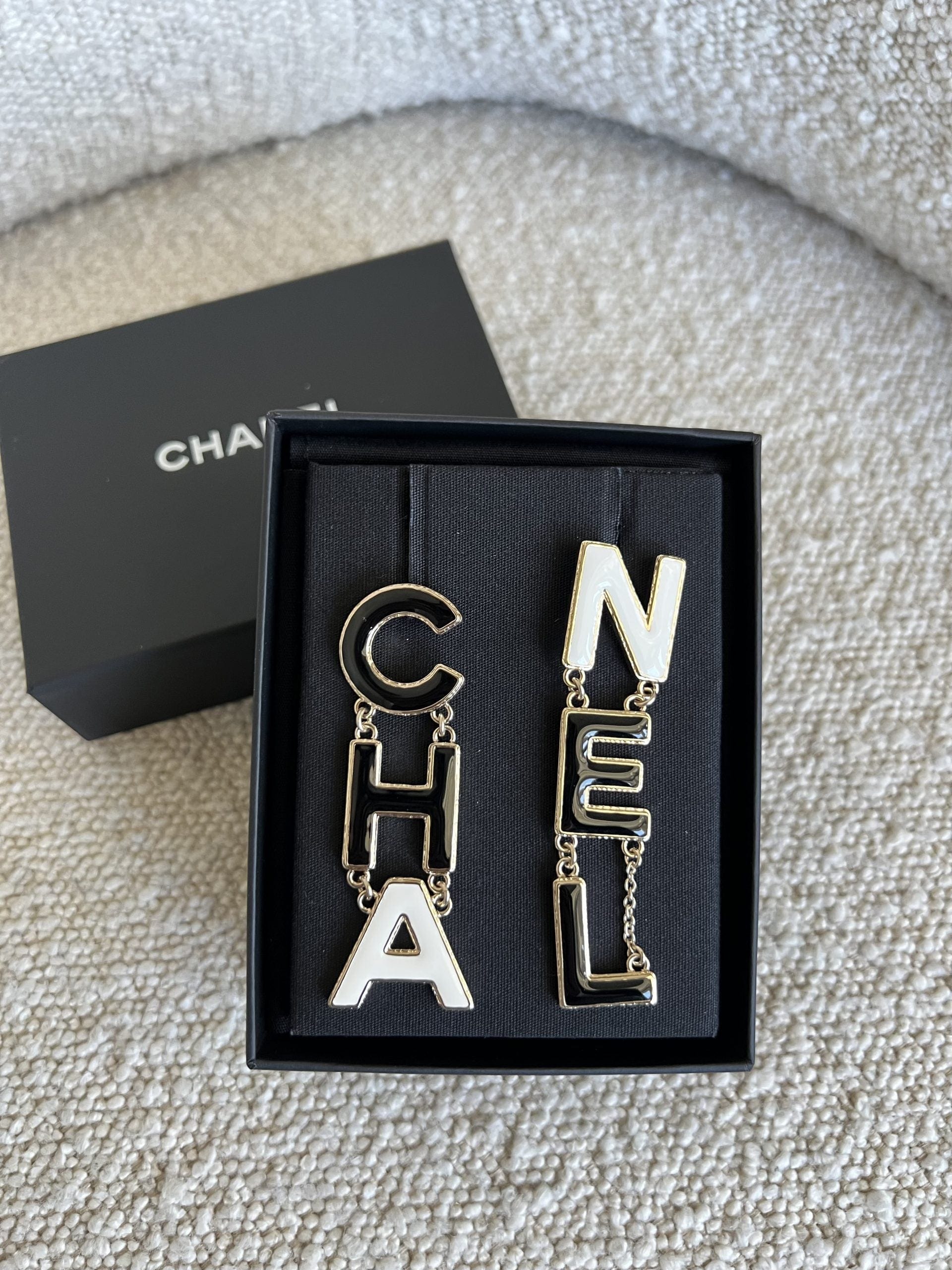 chanel earrings gold cha nel earrings black white and gold redeluxe 39788566184246