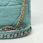 CHANEL Handbag 20C Tiffany Blue Goatskin 19 Flap Small Mixed Hardware - Redeluxe