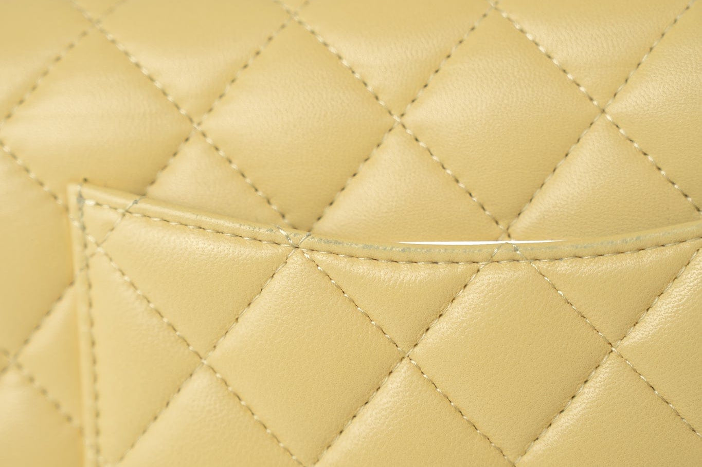 CHANEL Handbag 21P Yellow Lambskin Quilted Mini Rectangular Single Flap Blue Interior / Rainbow Hardware - Redeluxe