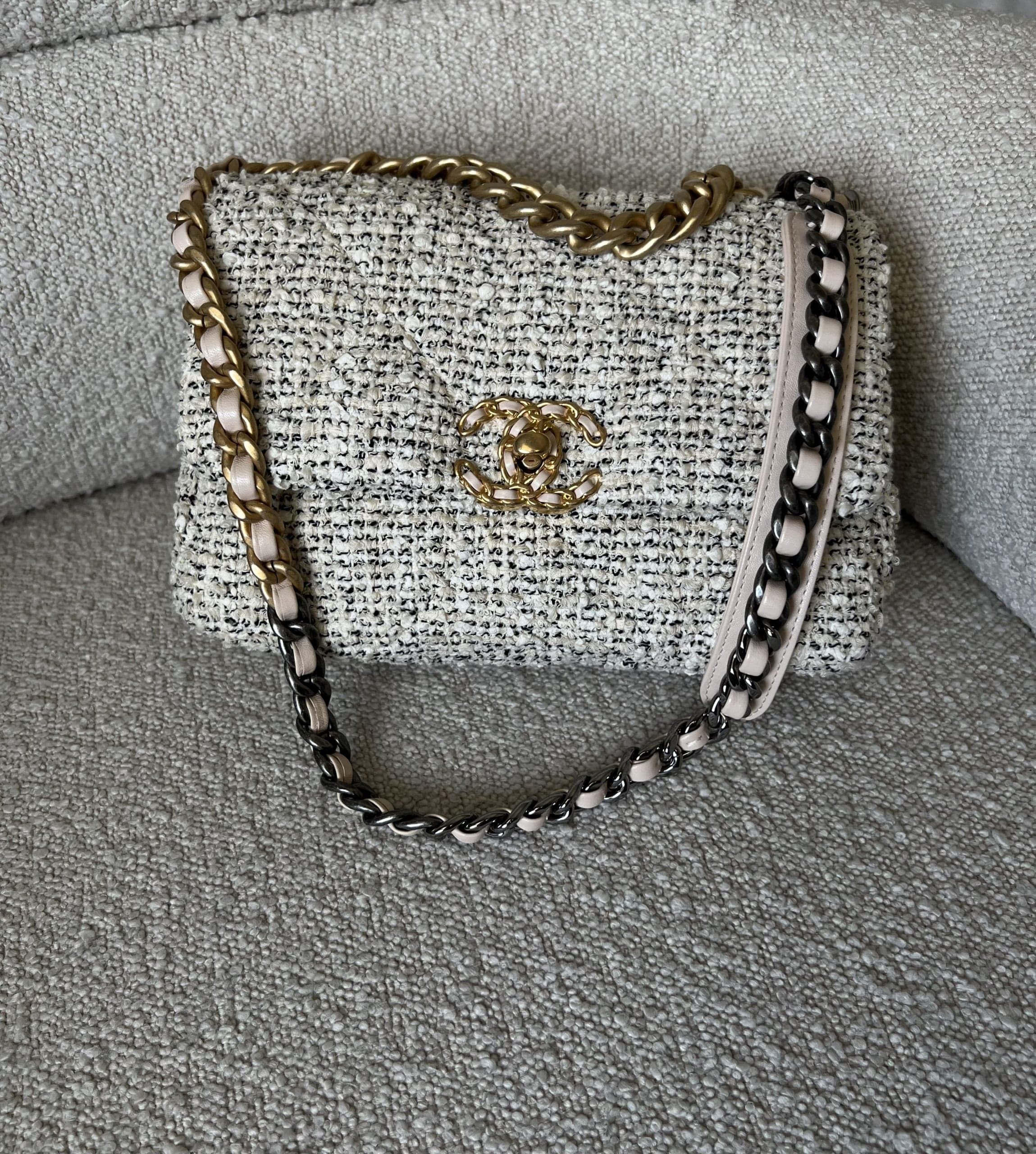 Chanel 19 tweed bag sale