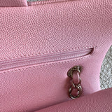 CHANEL Handbag 22C Sakura Pink Caviar Quilted Classic Flap Small LGHW - Redeluxe