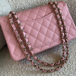 CHANEL Handbag 22C Sakura Pink Caviar Quilted Classic Flap Small LGHW - Redeluxe