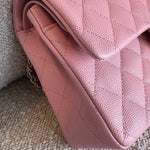 CHANEL Handbag 22C Sakura Pink Caviar Quilted Classic Flap Small LGHW - Redeluxe