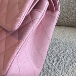 CHANEL Handbag 22C Sakura Pink Caviar Quilted Classic Flap Small LGHW - Redeluxe