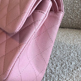 CHANEL Handbag 22C Sakura Pink Caviar Quilted Classic Flap Small LGHW - Redeluxe