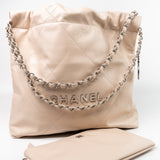 CHANEL Handbag 22P Ecru (nude) Small Calfskin Quilted 22 Bag - Redeluxe