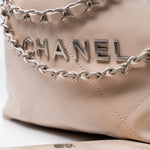 CHANEL Handbag 22P Ecru (nude) Small Calfskin Quilted 22 Bag - Redeluxe