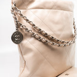 CHANEL Handbag 22P Ecru (nude) Small Calfskin Quilted 22 Bag - Redeluxe