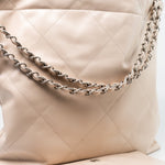 CHANEL Handbag 22P Ecru (nude) Small Calfskin Quilted 22 Bag - Redeluxe