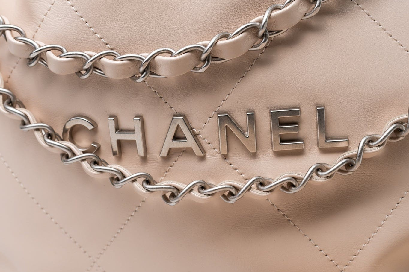 CHANEL Handbag 22P Ecru (nude) Small Calfskin Quilted 22 Bag - Redeluxe