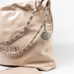 CHANEL Handbag 22P Ecru (nude) Small Calfskin Quilted 22 Bag - Redeluxe