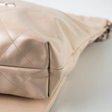 CHANEL Handbag 22P Ecru (nude) Small Calfskin Quilted 22 Bag - Redeluxe