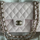 CHANEL Handbag 22P Light Pink Caviar Quilted Classic Flap Medium LGHW - Redeluxe