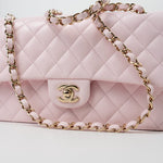 CHANEL Handbag 22P Light Pink Caviar Quilted Classic Flap Medium LGHW - Redeluxe