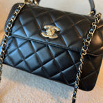 CHANEL Handbag 22S Black Lambskin Quilted Trendy CC Small LGHW - Redeluxe