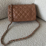 CHANEL Handbag 22S Caramel Mini Rectangular Lambskin Quilted LGHW - Redeluxe