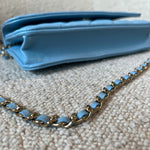 CHANEL Handbag 22S Light Blue Caviar Quilted Wallet On Chain (WOC) - Redeluxe