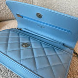 CHANEL Handbag 22S Light Blue Caviar Quilted Wallet On Chain (WOC) - Redeluxe