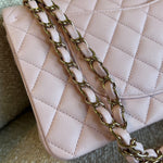 CHANEL Handbag 22S Light Pink Caviar Quilted Classic Flap Medium LGHW - Redeluxe