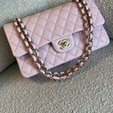 CHANEL Handbag 22S Light Pink Caviar Quilted Classic Flap Medium LGHW - Redeluxe