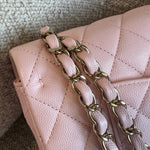 CHANEL Handbag 22S Light Pink Caviar Quilted Classic Flap Medium LGHW - Redeluxe