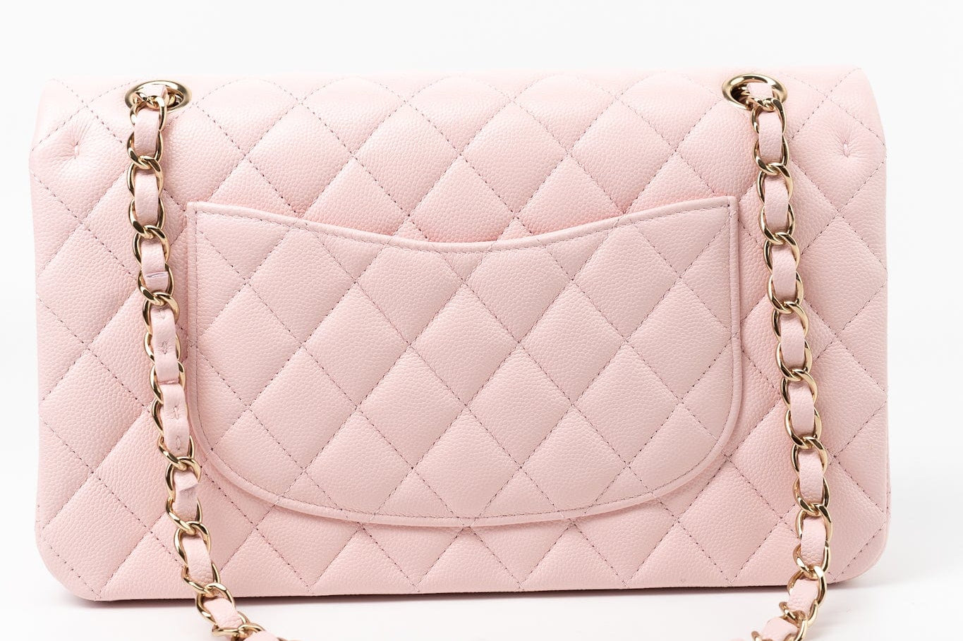 CHANEL Handbag 22S Light Pink Caviar Quilted Classic Flap Medium LGHW - Redeluxe