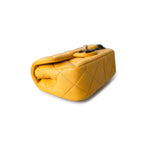 CHANEL Handbag 23A Mini Yellow Lambskin Quilted and Weng Wood Flap Bag - Redeluxe