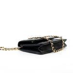 CHANEL Handbag 23C Black Lambskin Quilted Cruise Heart Wallet on Chain (WOC) LGHW - Redeluxe