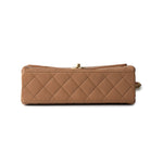 CHANEL Handbag 23P Caramel Quilted Chanel Chain Single Flap Bag Antique Gold Hardware - Redeluxe