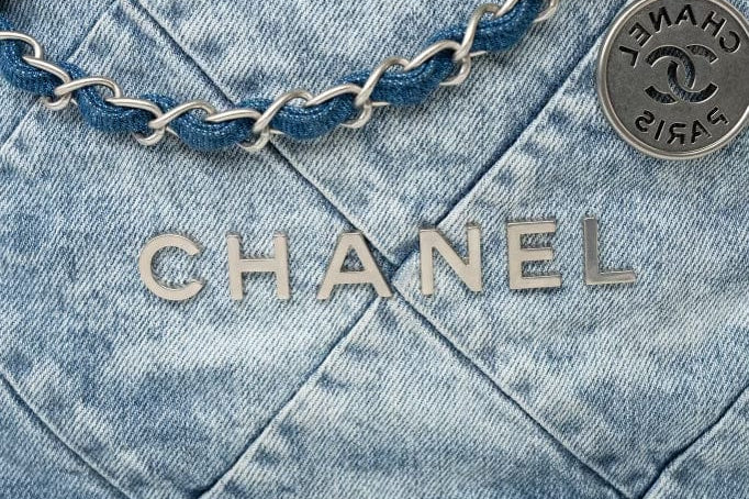 CHANEL Handbag 23P Denim Quilted 22 Small Drawstring Bag - Redeluxe