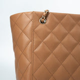 CHANEL Handbag 23P Small Caramel Caviar Quilted Shopping Bag Light Gold Hardware - Redeluxe