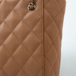 CHANEL Handbag 23P Small Caramel Caviar Quilted Shopping Bag Light Gold Hardware - Redeluxe