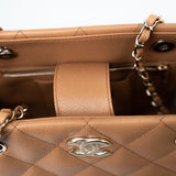 CHANEL Handbag 23P Small Caramel Caviar Quilted Shopping Bag Light Gold Hardware - Redeluxe