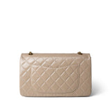 CHANEL Handbag Beige 15P Beige Crumpled Calfskin Quilted Reissue 2.55 Flap 227 Aged Gold Hardware - Redeluxe