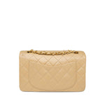 CHANEL Handbag Beige Beige Lambskin Quilted Classic Flap Small Gold Hardware - Redeluxe