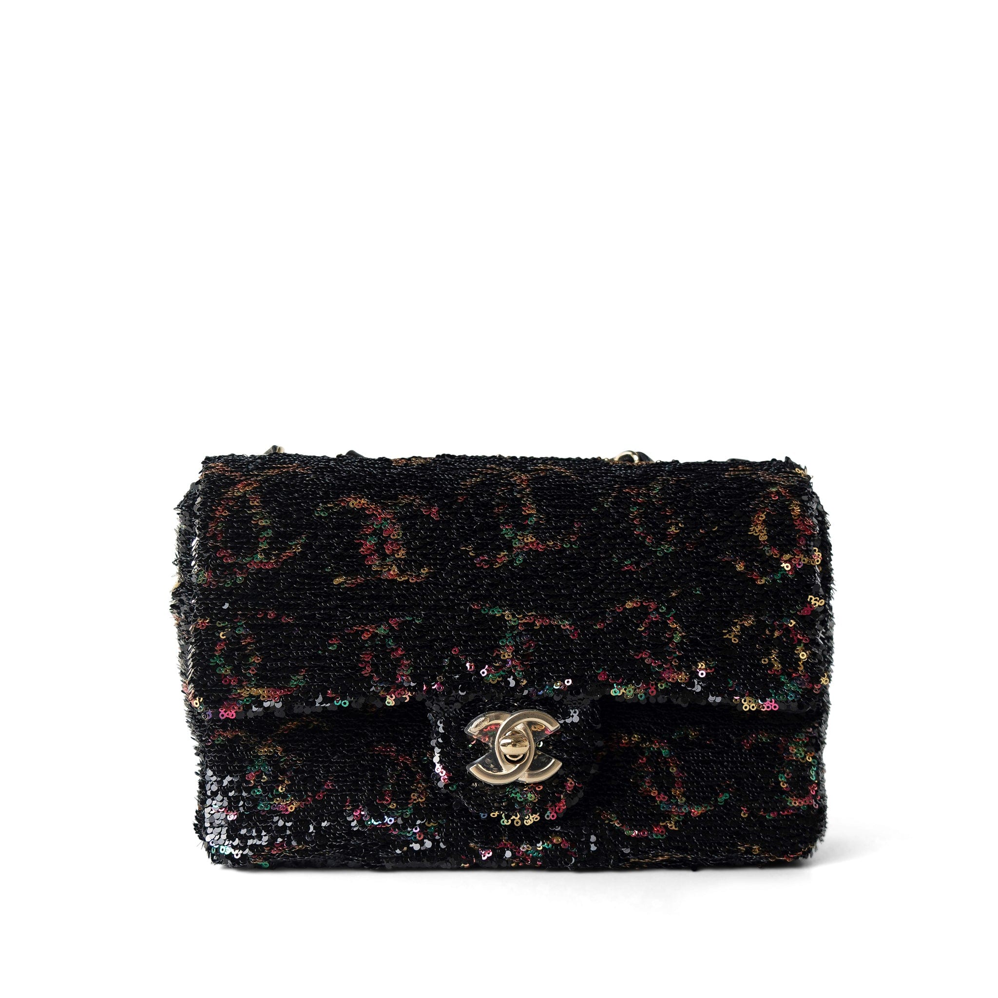 CHANEL Handbag Black 23B Black Multicolor Reversible Sequins Single Flap Bag - Redeluxe